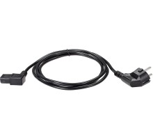 Кабель/ Кабель комп - розетка 220V EU (угол-угол)<VDE> 3GX0,75mm2, 1,8m, медь, Telecom <TE021DA-CU0.75-1.8M>