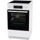 Плита Gorenje/ Плита Gorenje, полезный объем 70 л, эргономичные переключатели, сенсорный программатор IconLED, эмаль SilverMatte, очистка паром, индикатор остаточного тепла для каждой конфорки, телескопические направляющие на 2-х уровнях, дверца CompactDo