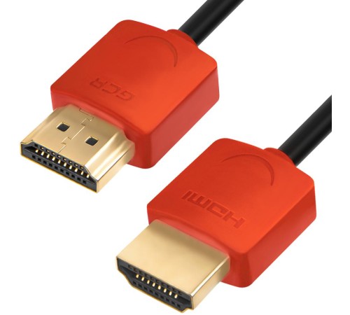 Greenconnect Кабель SLIM 0.5m HDMI 2.0, красные коннекторы Slim, OD3.8mm, HDR 4:2:2, Ultra HD, 4K 60 fps 60Hz, 3D, AUDIO, 18.0 Гбит/с, 32/32 AWG, GCR-51212 Greenconnect Кабель SLIM 0.5m HDMI 2.0, красные коннекторы Slim, OD3.8mm, HDR 4:2:2, Ultra HD, 4K 60 fps 60Hz, 3D, AUDIO, 18.0 Гбит/с, 32/32 AWG, GCR-51212