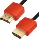 Greenconnect Кабель SLIM 0.5m HDMI 2.0, красные коннекторы Slim, OD3.8mm, HDR 4:2:2, Ultra HD, 4K 60 fps 60Hz, 3D, AUDIO, 18.0 Гбит/с, 32/32 AWG, GCR-51212