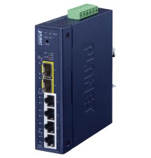 коммутатор/ PLANET IGS-4215-4T2S IP30 Industrial L2/L4 4-Port 10/100/1000T + 2-Port 100/1000X SFP Managed Switch (-40~75 degrees C, dual redundant power input on 9~48VDC/24VAC terminal block, supports ERPS Ring, CloudViewer app, MQTT and Cybersecurity fea