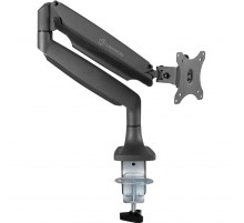 Кронштейн для мониторов ONKRON/ 13-32" ГАЗЛИФТ макс 100*100 наклон -90º/+90º, поворот +-90°, 2 колена, от стены: до 525мм, крепление к столу 10-85мм, вес до 9кг, черный