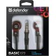 Defender Наушники вставки Basic 619 черный + красный