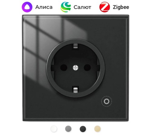 Розетка Moes Zigbee Smart Wall Socket черный модели ZK-EU Розетка Moes Zigbee Smart Wall Socket черный модели ZK-EU
