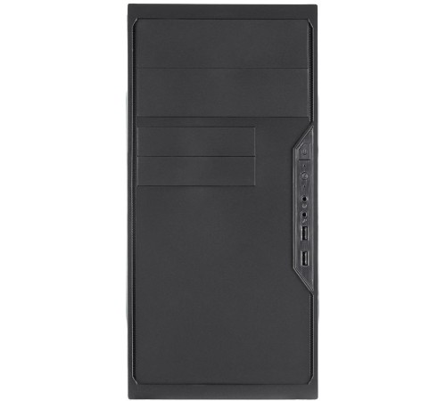 Корпус с блоком питания 500Вт./ Case Foxline FL-733 mATX case, black, w/PSU 500W 12cm, 1xPCIe(6+2pin), w/2xUSB2.0, w/pwr cord, w/o FAN