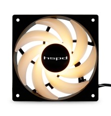 Кулер/ Case Cooler HSPD M1 Black (120x120x25mm, 4-pin PWM, ARGB, 57.56CFM, 26.86dBA, 1600RPM, Black)