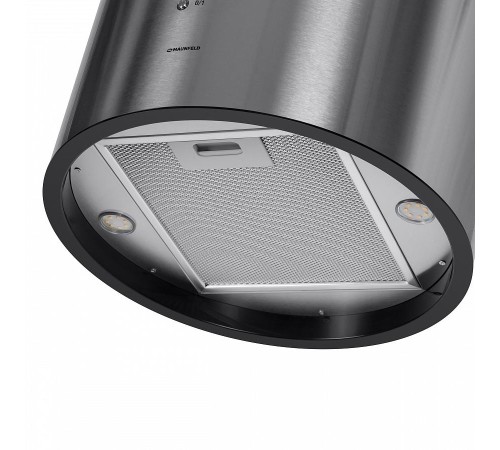 ВЫТЯЖКА MAUNFELD LEE ISLA 39 INOX/ островная вытяжка с потолочным креплением, 1050 м3, кухни до 40м2, 52дБ, LED, электронное управление, в опции угольный фильтр CF172C, нержавеющая сталь