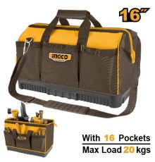 Сумка для инструментов Ingco HTBG08,412526см, 20Кг, Полиэстер, жесткое дно