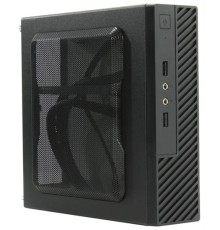корпус Slim Case Powerman ME100S-BK  U3*2, front fan 4cm, HDD frame Upper type+ "L"+"I" types 120W adapter, GM-120 DC-ATX  Mini ITX