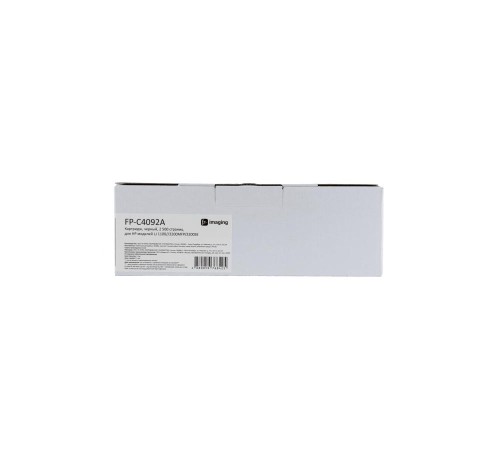 Картридж F+ imaging, черный, 2 500 страниц, для HP моделей LJ 1100//3200MFP/3200SE (аналог C4092A/CRGEP-22/Q4092A), FP-C4092A (Вскрытая упаковка)