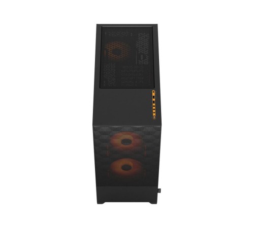 Корпус ПК без блока питания/ Case Fractal Design Pop Air RGB Orange Core TG Clear Tint, Midi-Tower, 3x120mm RGB, 2xUSB-A 3.2 ATX, mATX, mITX Black/Orange