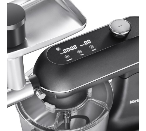 Кухонная машина KORTING/ Кухонная машина KORTING, мощность 1500 Вт, 5 насадок, объем чаши 6.5 л, сенсорный дисплей/механическое управление, планетарное вращение, 11 скоростей, турборежим, импульсный режим, таймер, насадка для смешивания/крюк для теста/вен