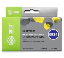 -/ Картридж струйный Cactus CS-EPT0924 T0924 желтый (6.6мл) для Epson Stylus C91/CX4300/T26/T27/TX106/T