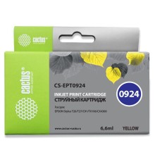 -/ Картридж струйный Cactus CS-EPT0924 T0924 желтый (6.6мл) для Epson Stylus C91/CX4300/T26/T27/TX106/T