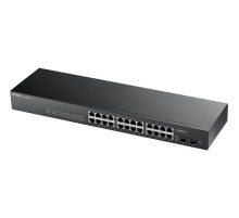 Коммутатор/ Zyxel GS1900-24 Smart L2 switch, rack 19", 24xGE, 2xSFP, silent