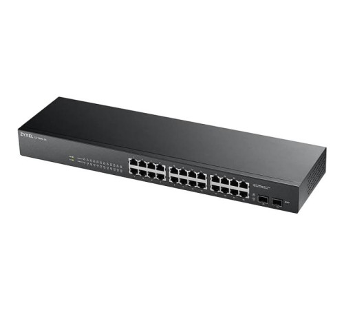 Коммутатор/ Zyxel GS1900-24 Smart L2 switch, rack 19", 24xGE, 2xSFP, silent