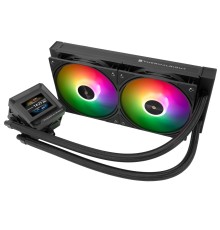 Водяное охлаждение для процессора/ Water Cooling System Thermalright Frozen Warframe SE 240 ARGB Black  (240mm, LED temp., Black, ARGB/ Fans: 2x120mm, 70.84CFM, 29.8dBA, 2000RPM/ Pump height 59mm, Rad thickness 27mm/ S: 1851, 1700, 1200, 115X, AM5, AM4)