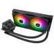 Водяное охлаждение для процессора/ Water Cooling System Thermalright Frozen Warframe SE 240 ARGB Black  (240mm, LED temp., Black, ARGB/ Fans: 2x120mm, 70.84CFM, 29.8dBA, 2000RPM/ Pump height 59mm, Rad thickness 27mm/ S: 1851, 1700, 1200, 115X, AM5, AM4)