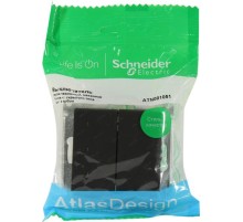 ATLASDESIGN 2-клавишный ВЫКЛЮЧАТЕЛЬ, сх.5, 10АХ, механизм, КАРБОН