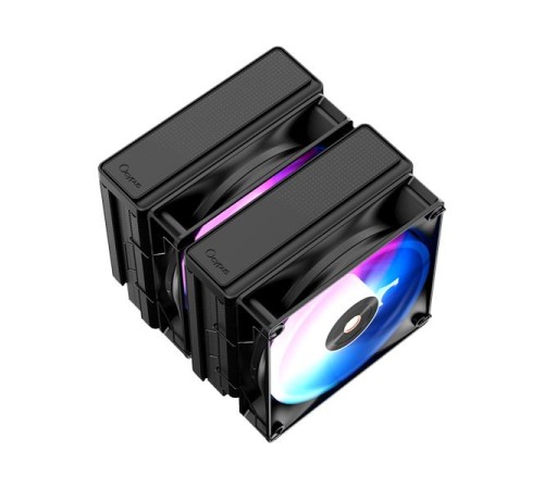 Кулер для процессора Ocypus Delta A62 BK ARGB, 2x120mm ARGB FAN, Top Panel, 6 HEAT PIPES, 4-PIN PWM, 500-2000 RPM, 29DBA, HYDRO BEARING, LGA115X/1200/1700/18XX, AM4/AM5