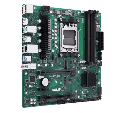 Материнская плата ASUS PRO B650M-CT-CSM, AM5, B650, 4*DDR5, 4*SATA, 2*M.2, 3*USB 3.2, 4*USB 2.0, Type-C, 4*PCIx16, 1*PCIx1, 2*DP+HDMI, mATX; 90MB1EC0-M0EAYC