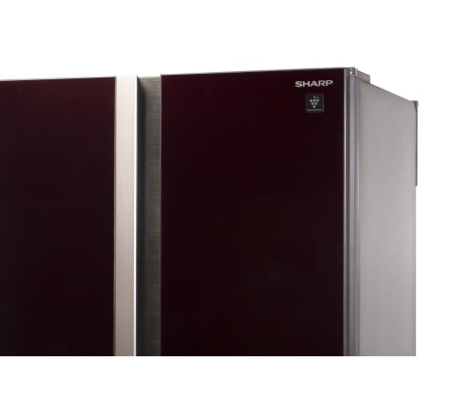Холодильник Sharp/ 183x89.2x77.1 см, объем камер 394+211, No Frost, морозильная камера снизу,темно-бордовый Холодильник Sharp/ 183x89.2x77.1 см, объем камер 394+211, No Frost, морозильная камера снизу,темно-бордовый