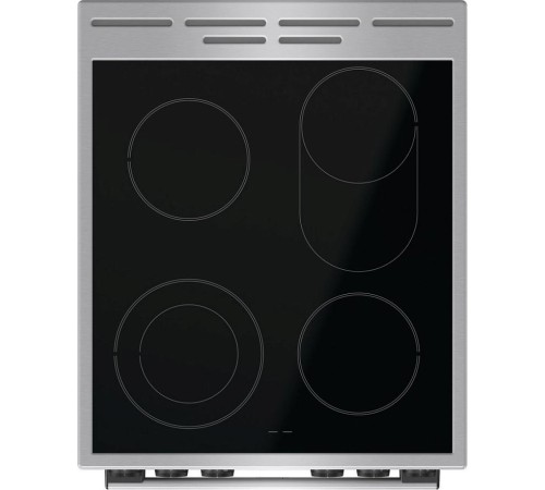 Плита GORENJE/ Стеклокерамическая плита, Цвет: Нержавеющая сталь, Материал дверцы: Стеклянная дверца, GentleClose: шарнир с плавным закрыванием дверцы духовки, Тип духовки: Мультифункциональная духовка, Стеклокерамическая варочная панель, Количество конфо