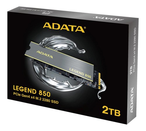 Твердотельный накопитель/ ADATA SSD LEGEND 850, 2TB, M.2(22x80mm), NVMe 1.4, PCIe 4.0 x4, 3D NAND, R/W 5000/4500MB/s, IOPs 400 000/550 000, TBW 2000, DWPD 0.54, with Heat Sink (5 лет) Твердотельный накопитель/ ADATA SSD LEGEND 850, 2TB, M.2(22x80mm), NVMe 1.4, PCIe 4.0 x4, 3D NAND, R/W 5000/4500MB/s, IOPs 400 000/550 000, TBW 2000, DWPD 0.54, with Heat Sink (5 лет)