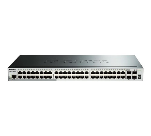 Коммутатор/ DGS-1510-52X SmartPro L2+ Stackable Switch 48x1000Base-T, 4x10GBase-X SFP+, CLI, RJ45 Console