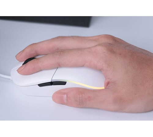 Мышь проводная Dareu LM121 White (белый), DPI 800/1600/2400/6400, тихий щелчок, подсветка RGB, размер 116x35x60мм, 1,8м Мышь проводная Dareu LM121 White (белый), DPI 800/1600/2400/6400, тихий щелчок, подсветка RGB, размер 116x35x60мм, 1,8м