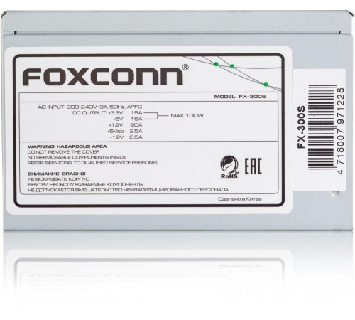 блок питания 300 Ватт/ Power Supply Foxconn 300W SFX, APFC, 80FAN, 3xSATA, 1xPATA, 1xFDD, 24+8 блок питания 300 Ватт/ Power Supply Foxconn 300W SFX, APFC, 80FAN, 3xSATA, 1xPATA, 1xFDD, 24+8