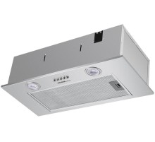 ВЫТЯЖКА HOMSair Camelia Power 60 Inox/ полновстраиваемая, кнопочное управление, 3 скорости, 580 м3/ч, до 30 м2, 52 дБ, светодиодное LED-освещение, угольный фильтр CF02X 1 шт., ШхВхД: 650х172х260 мм, нержавеющая сталь