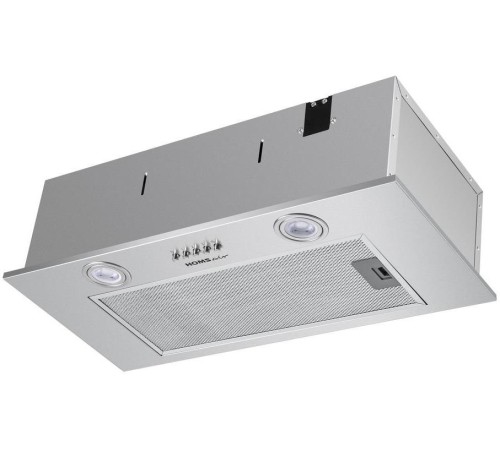 ВЫТЯЖКА HOMSair Camelia Power 60 Inox/ полновстраиваемая, кнопочное управление, 3 скорости, 580 м3/ч, до 30 м2, 52 дБ, светодиодное LED-освещение, угольный фильтр CF02X 1 шт., ШхВхД: 650х172х260 мм, нержавеющая сталь