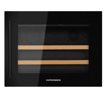 Винный шкаф KUPPERSBERG/ Винный шкаф KUPPERSBERG, встраиваемый, High-Tech, объем 62 л, вместимость 28 бутылок, диапазон температуры 5-20 градусов, 2 полки из бука, LCD дисплей, уровень шума 40 дБ, цвет черный