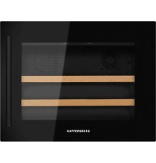 Винный шкаф KUPPERSBERG/ Винный шкаф KUPPERSBERG, встраиваемый, High-Tech, объем 62 л, вместимость 28 бутылок, диапазон температуры 5-20 градусов, 2 полки из бука, LCD дисплей, уровень шума 40 дБ, цвет черный