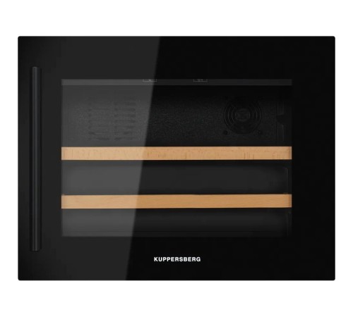 Винный шкаф KUPPERSBERG/ Винный шкаф KUPPERSBERG, встраиваемый, High-Tech, объем 62 л, вместимость 28 бутылок, диапазон температуры 5-20 градусов, 2 полки из бука, LCD дисплей, уровень шума 40 дБ, цвет черный