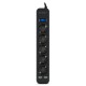 Фильтр SVEN SF-05LU 3.0 м (5 евро розеток,2*USB(2,4А)) черный, цветная коробка/ Surge protector SVEN SF-05LU 3.0 м (5 евро розеток,2*USB(2,4А)) черный, цветная коробка