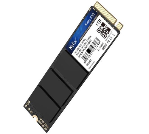 SSD накопитель Netac SSD NV2000 1TB PCIe 3 x4 M.2 2280 NVMe 3D NAND, R/W up to 2500/2100MB/s, IOPS(R4K) 150K/280K, TBW 600TB, 5y wty SSD накопитель Netac SSD NV2000 1TB PCIe 3 x4 M.2 2280 NVMe 3D NAND, R/W up to 2500/2100MB/s, IOPS(R4K) 150K/280K, TBW 600TB, 5y wty