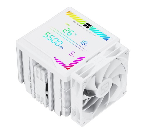 Кулер для процессора/ CPU Cooler Thermalright Peerless Assassin 140 Digital White (4-pin PWM, 165mm, Ni/Cu, 6x6mm, 1x120mm + 1x140mm, 82.CFM, 29.6dBA, 1850RPM, S: 1200, 1700, 1851, 115X, 2011, 2066, AM4, AM5, white)