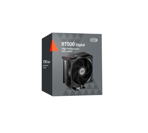 Кулер для процессора/ CPU Cooler PCCooler RT500 Digital BK (240W, 4-pin PWM, LED temp., 152mm, Al/Cu, 5x6mm, 1x120mm, 73.32CFM, 34.9dBA, 2200RPM, S: 1851/1700/1200/115X, AM5/AM4, black) Кулер для процессора/ CPU Cooler PCCooler RT500 Digital BK (240W, 4-pin PWM, LED temp., 152mm, Al/Cu, 5x6mm, 1x120mm, 73.32CFM, 34.9dBA, 2200RPM, S: 1851/1700/1200/115X, AM5/AM4, black)