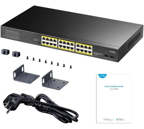 Коммутатор/ 24-Port Gigabit PoE+ Switch with 2 SFP ports 300W Коммутатор/ 24-Port Gigabit PoE+ Switch with 2 SFP ports 300W