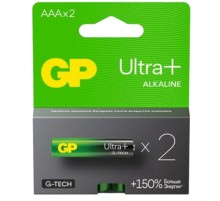 Элемент питания Алкалиновые батарейки c технологией G-tech GP Ultra Plus Alkaline 24А AАA - 2 шт. на блистере (2 шт.)