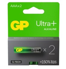 Элемент питания Алкалиновые батарейки c технологией G-tech GP Ultra Plus Alkaline 24А AАA - 2 шт. на блистере (2 шт.)