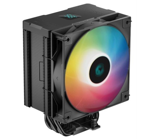 Кулер для процессора DEEPCOOL AG500 DIGITAL ARGB LGA1700/1200/115X/AM5/AM4 (9шт/кор, TDP 240W, PWM, ARGB Fan 120mm, 5 тепл. трубок) RET (R-AG500-BKADMN-G-1)