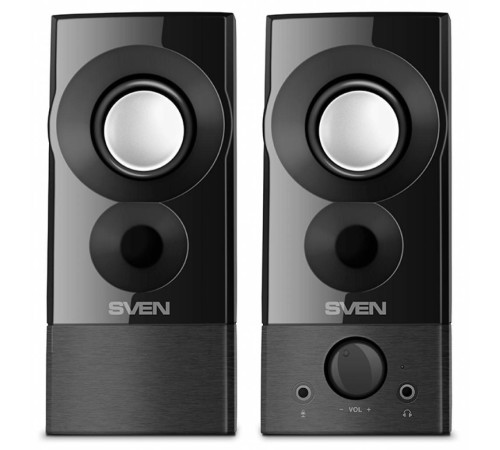 SVEN 357, чёрный, USB, акустическая система 2.0, мощность 2x3 Вт(RMS) SVEN 357, чёрный, USB, акустическая система 2.0, мощность 2x3 Вт(RMS)