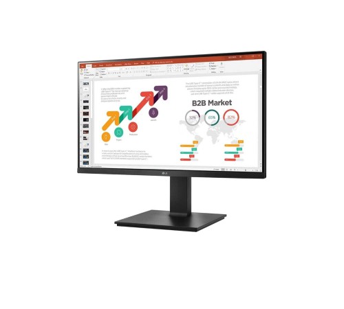 Монитор LCD 23.8'' 16:9 1920х1080(FHD) IPS, 75 Hz, 250 cd/m2, 1000:1, 5ms, VGA, HDMI, DP, Height adj, Pivot, Tilt, Swivel, 2Y, Black (Вскрытая упаковка)