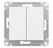 ATLASDESIGN 2-клавишный ВЫКЛЮЧАТЕЛЬ, сх.5, 10АХ, механизм, БЕЛЫЙ