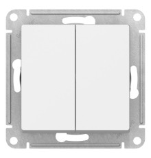 ATLASDESIGN 2-клавишный ВЫКЛЮЧАТЕЛЬ, сх.5, 10АХ, механизм, БЕЛЫЙ