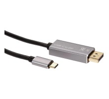 Кабель-адаптер/ Кабель-адаптер USB Type-Cm --> DP1.4v (m) 8K@60Hz, 1.8m , Alum Shell,VCOM <CU480MC-1.8M>