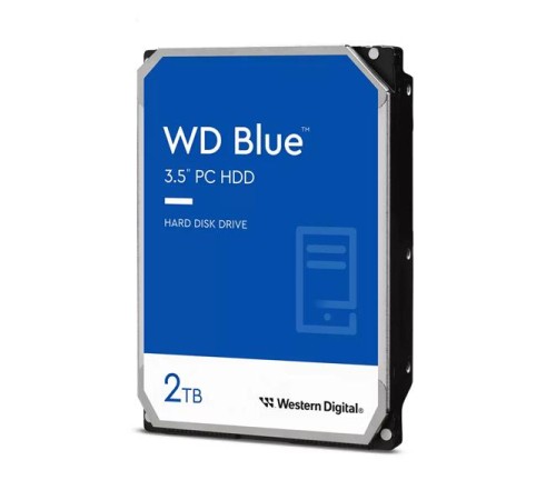 Жесткий диск Western Digital Blue HDD 3.5" SATA 2TB, 5400 rpm, 64MB  buffer, WD20EARZ, 1 year, (аналог WD20EZRZ)